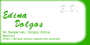 edina dolgos business card